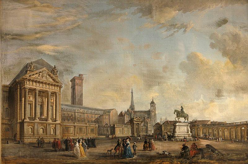 Jean-Baptiste Lallemand Place Royale de Dijon en 1781 Norge oil painting art